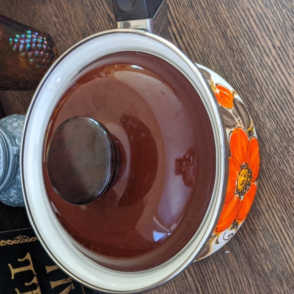 Vintage Sanko Ware 1970s Enamelware Saucepan - Picture 4 of 8